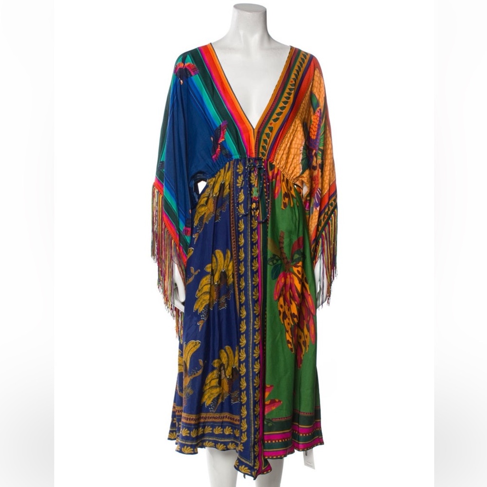 Farm Rio Scarf Print Kaftan - Picture 10 of 14